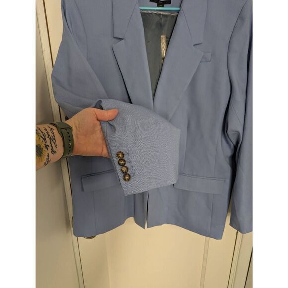 NWT J.Crew Willa Blazer in Dark Seaside Italian City Wool Blazer - Size 22 - Picture 3 of 12